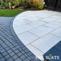 RKS Slate Belgian Black Limestone 200х100 мм. Прочная тротуарная плитка и плитка для пола из натурального известняка. Лучшая цена на плитку из камня известняк